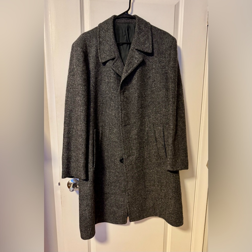 Harris Tweed swiss-made overcoat grey EU 54/US 44